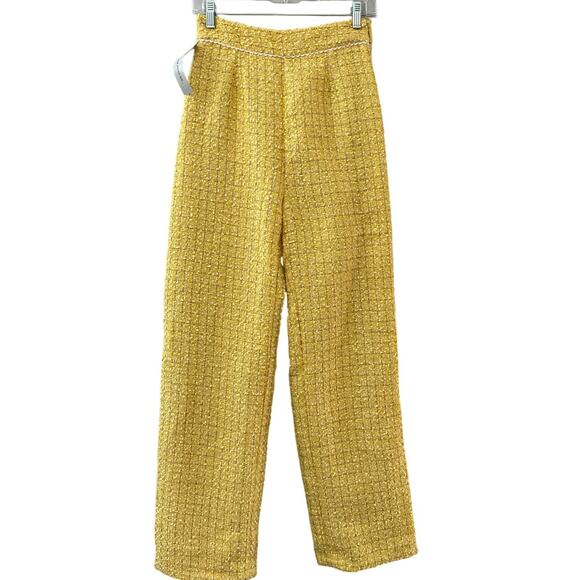 Sister Jane Maize Dream Duet Tweed Trousers Mimosa Size Small - Picture 1 of 10